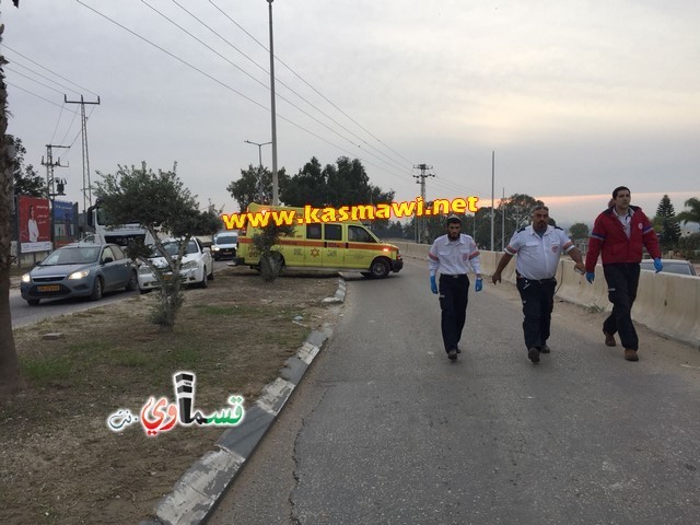 كفرقاسم - فيديو : إصابة خطرة في حادث طرق صعب في مدخل البلدة